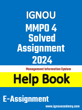 IGNOU MMPO 4 Solved Assignment 2024